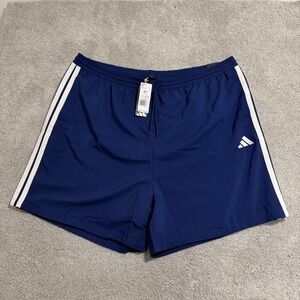 Adidas Chelsea 3-Stripe Woven Shorts Mens 4XLT Dark Blue 7" NWT JE6439